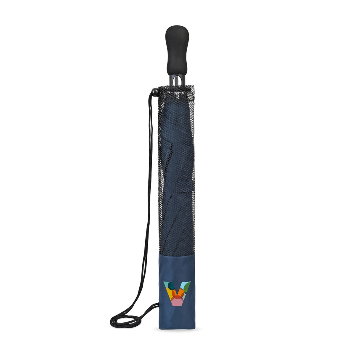Oversized Auto Open Folding Umbrella, 58 Inch Transfer - Navy - View 3