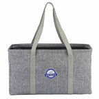 Oversized Carry-All Tote with Wire Rim Embroidery - Graphite - Front 3