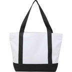 Oversized Coastal Tote in Recycled Polyester Embroidery - Black - Back