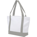 Oversized Coastal Tote in Recycled Polyester - Gray - Left Angle