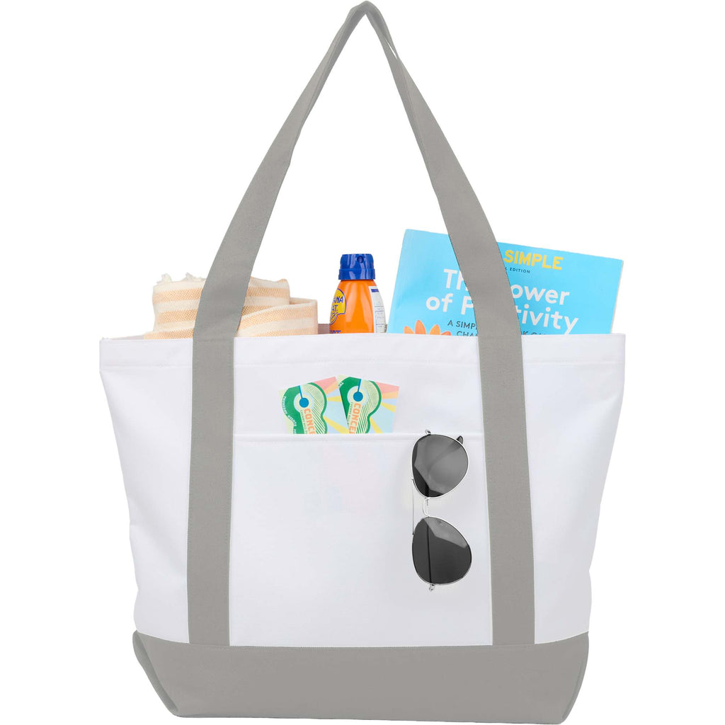 Oversized Coastal Tote in Recycled Polyester - Gray - Propped