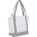 Oversized Coastal Tote in Recycled Polyester - Gray - Right Angle
