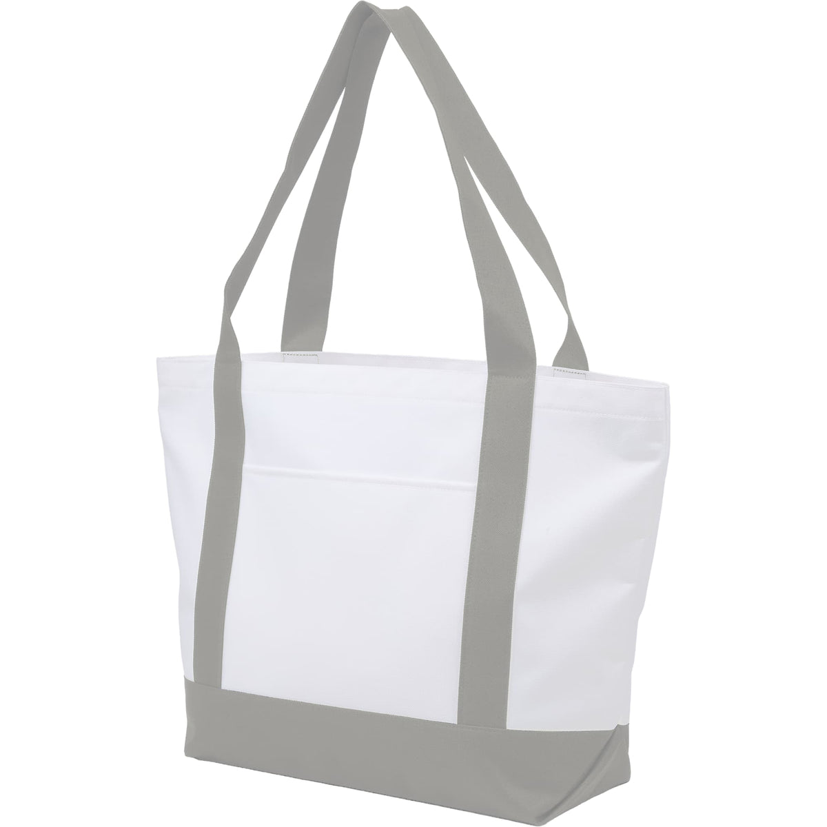 Oversized Coastal Tote in Recycled Polyester Transfer - Gray - Left Angle