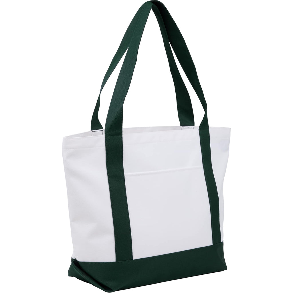 Oversized Coastal Tote in Recycled Polyester Transfer - Green - Right Angle