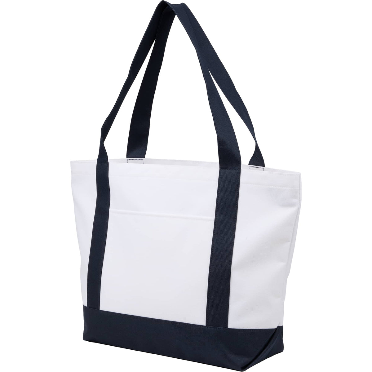 Oversized Coastal Tote in Recycled Polyester Transfer - Navy - Left Angle