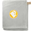 Oversized Coral Fleece Blanket in Recycled PET, 60 x 70 Inches Embroidery - Gray - Front