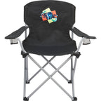 Oversized Folding Chair, 500 lb Capacity Transfer - Black - Front 2