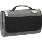 Oversized Picnic Blanket in Recycled PET Fleece, 60 x 70 Inches Transfer - Charcoal - Right Angle 2