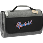 Oversized Picnic Blanket in Recycled PET Fleece, 60 x 70 Inches Transfer - Charcoal - Right Angle