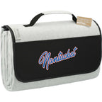 Oversized Picnic Blanket in Recycled PET Fleece, 60 x 70 Inches Transfer - Light Gray - Right Angle