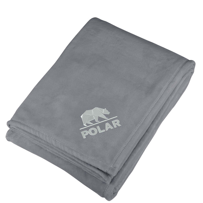 Oversized Ultra Plush Throw for Two, 60 x 70 Inches Embroidery