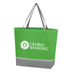 Overtime Tote Bag, Non-Woven - Lime Green - Silk Screen