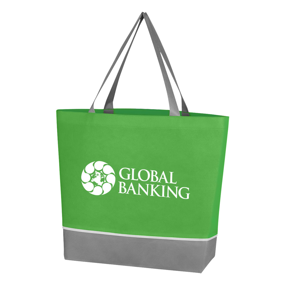 Overtime Tote Bag, Non-Woven - Lime Green - Silk Screen