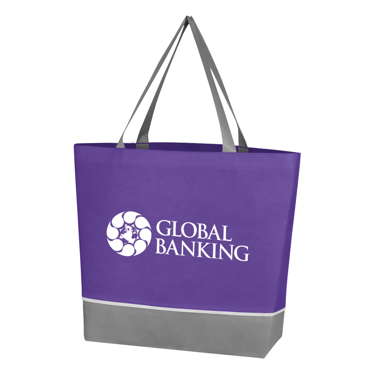 Overtime Tote Bag, Non-Woven - Purple - Silk Screen