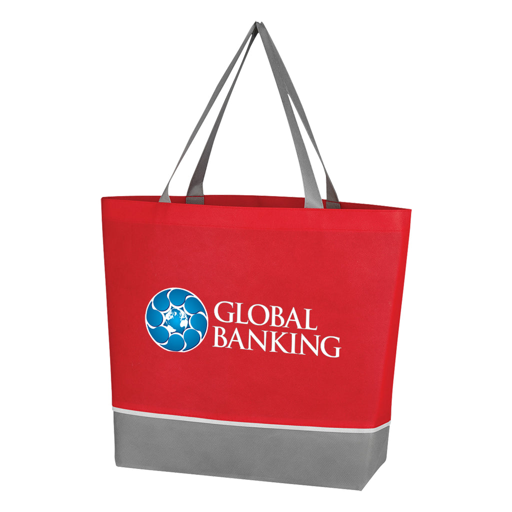 Overtime Tote Bag, Non-Woven - Red - Colorbrite