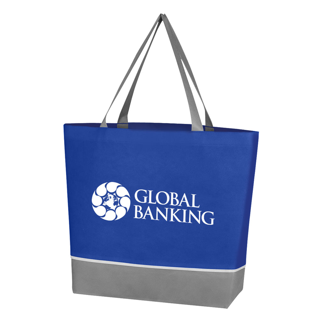 Overtime Tote Bag, Non-Woven - Royal Blue - Silk Screen