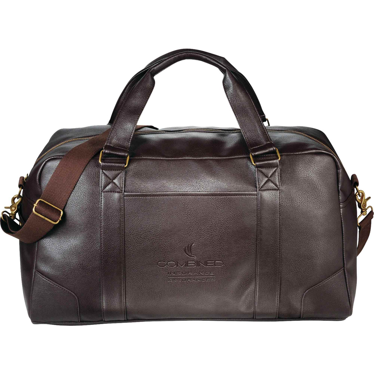Oxford Executive Weekender Duffel Bag, 20 Inches - Brown - Front