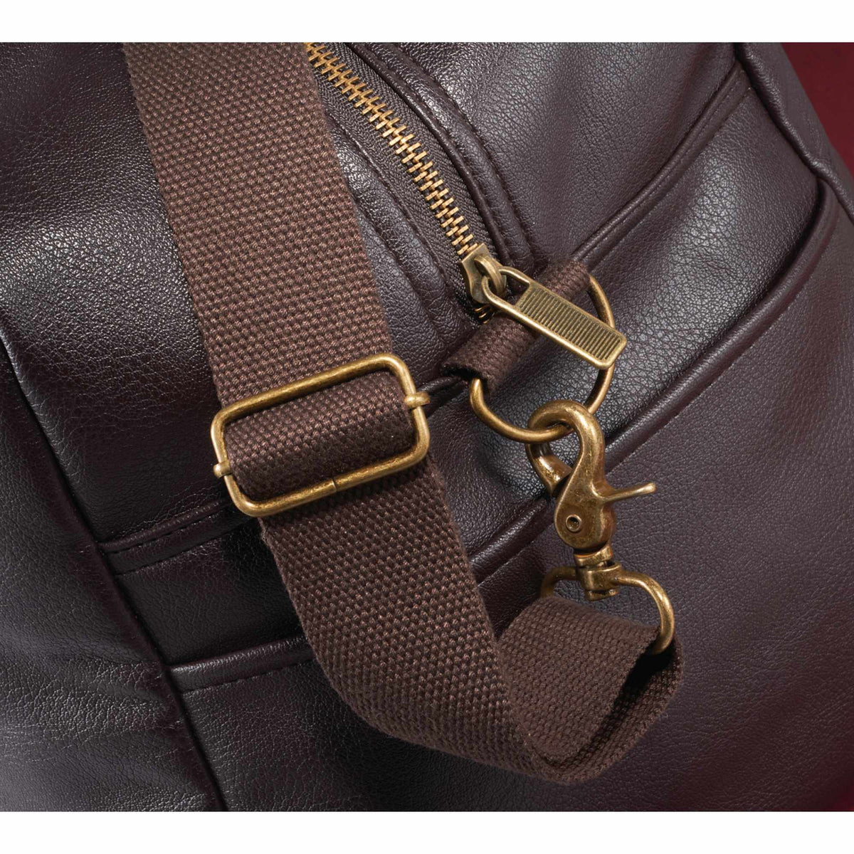 Oxford Executive Weekender Duffel Bag, 20 Inches - Brown - Photo 4