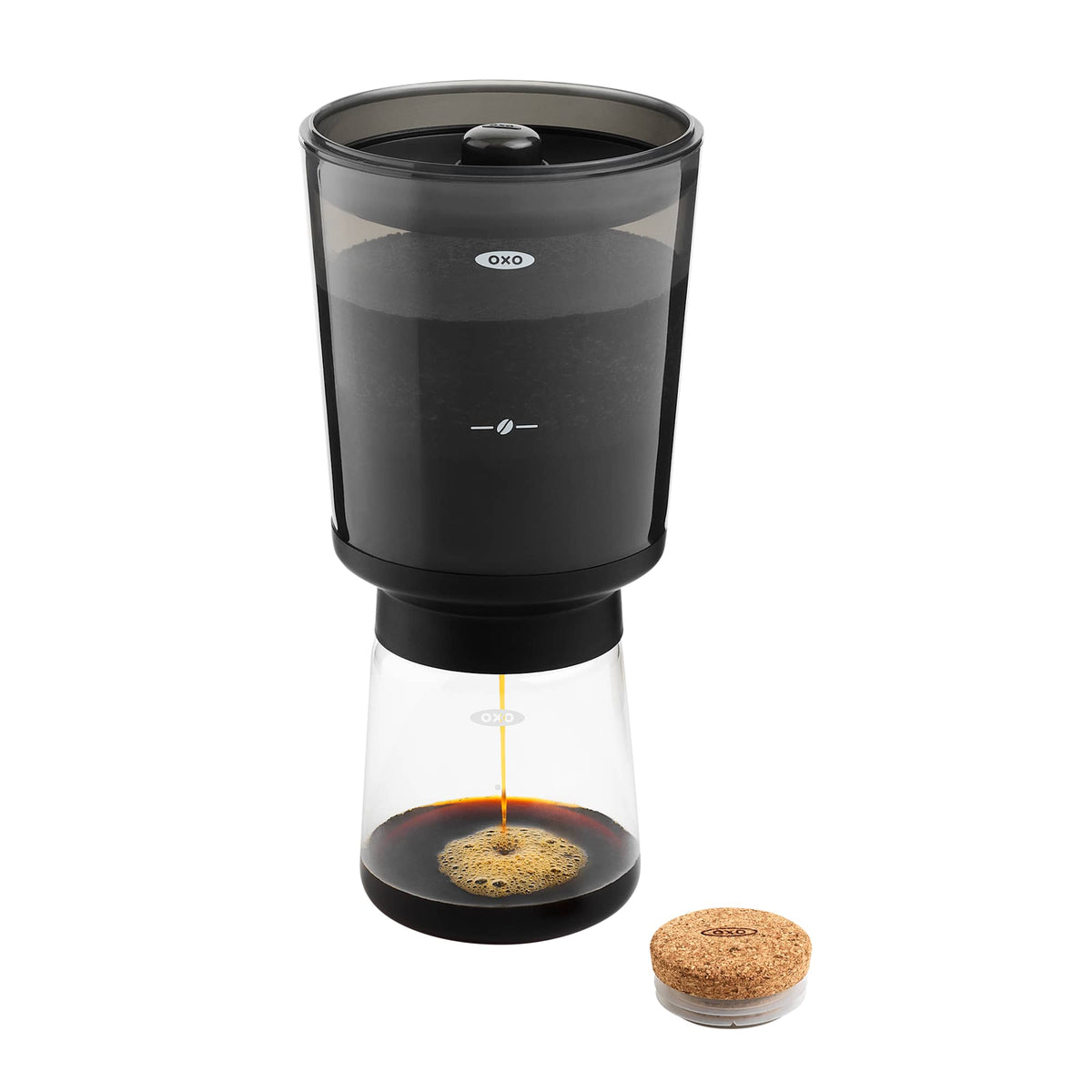 OXO Brew Compact Cold Brew Maker with Glass Carafe - Black - Back Brewing