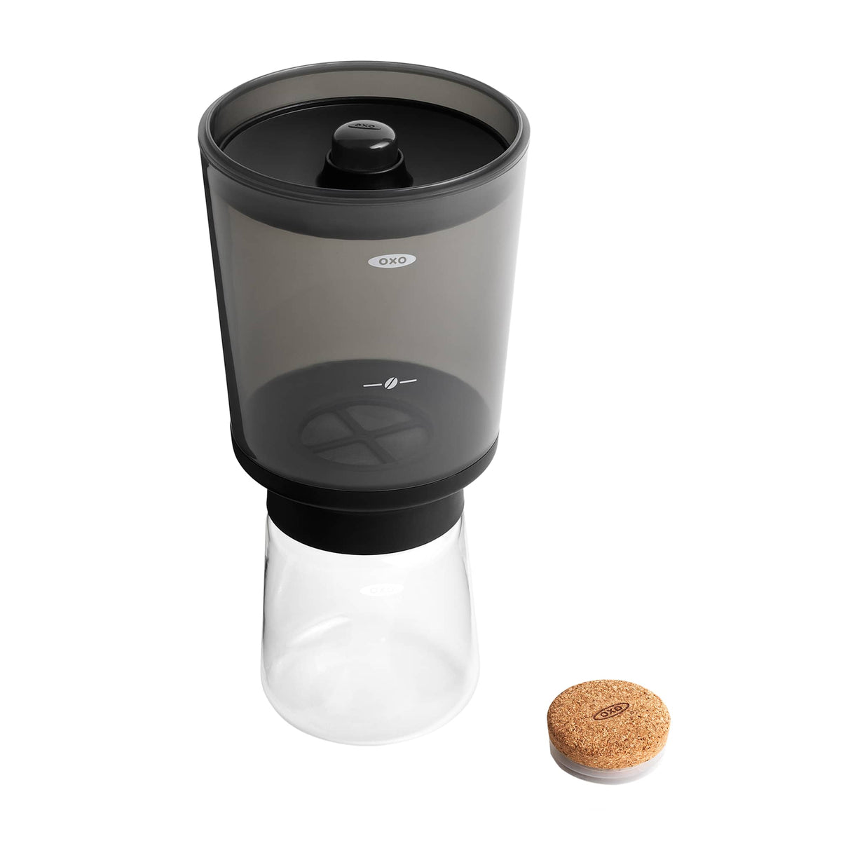 OXO Brew Compact Cold Brew Maker with Glass Carafe - Black - Right Angle 2