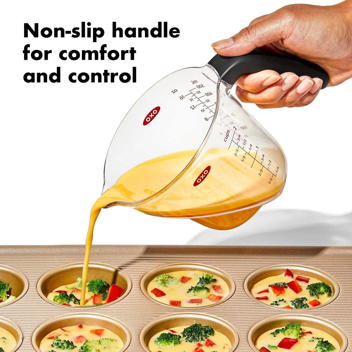 OXO Good Grips Angled Measuring Cup, 2 Cup - Clear - Detail 5