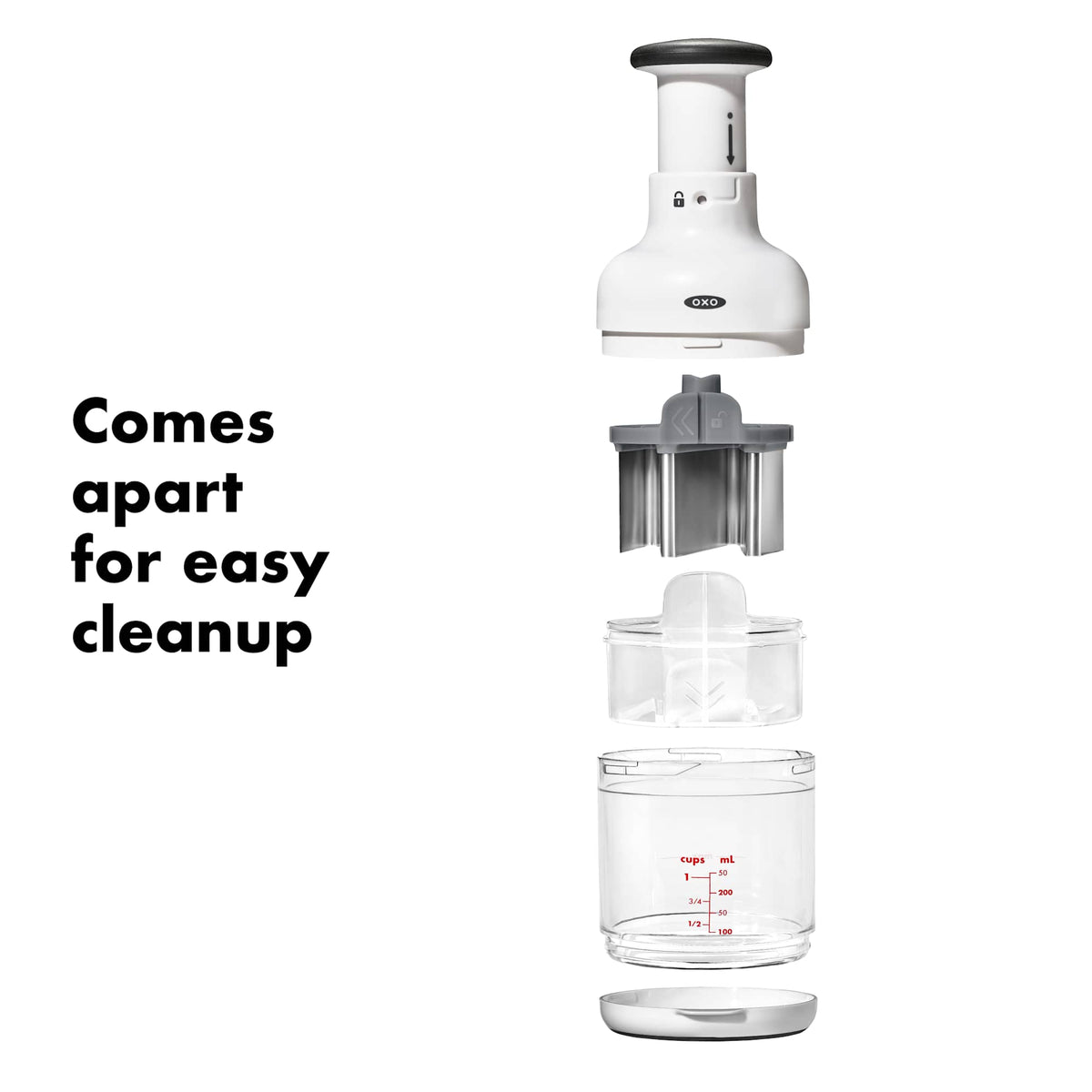 OXO Good Grips Food Chopper with Measuring Cup - White - Photo 4