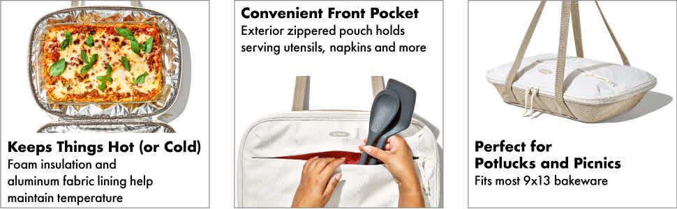 OXO Good Grips Insulated Casserole Carrier Transfer - Tan - Photo 12
