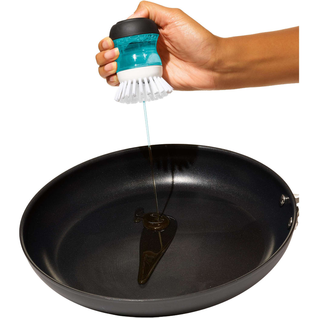 OXO Good Grips Soap Dispensing Palm Brush with Holder - Black - Photo 13