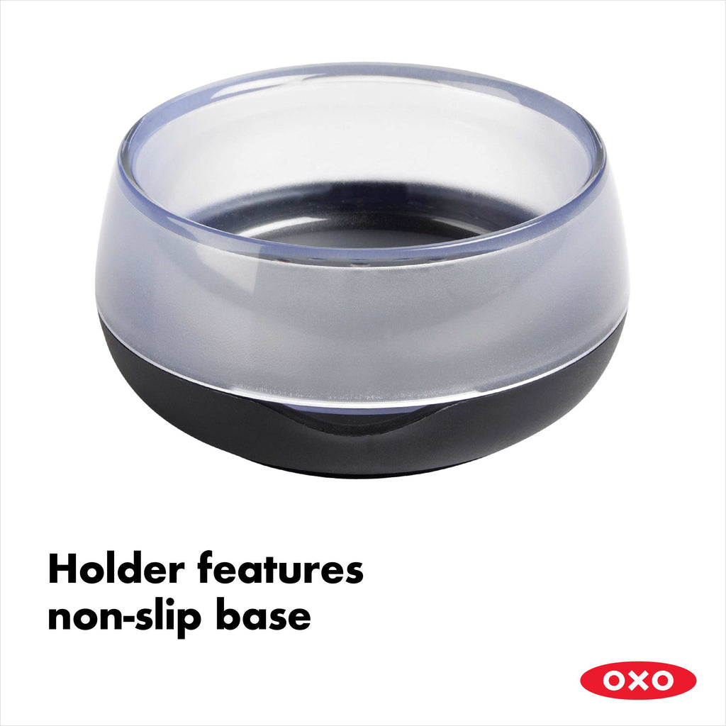OXO Good Grips Soap Dispensing Palm Brush with Holder - Black - Photo 6