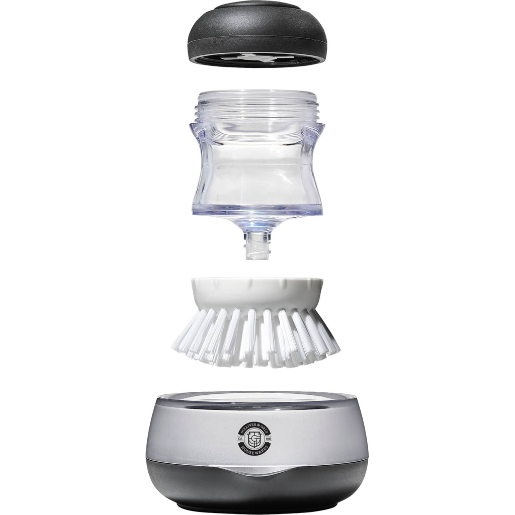 OXO Good Grips Soap Dispensing Palm Brush with Holder - Black - Photo