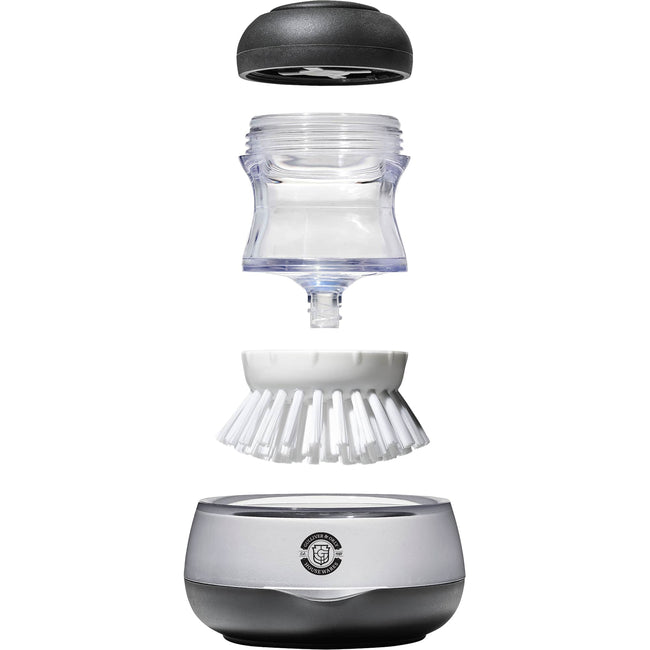 OXO Good Grips Soap Dispensing Palm Brush with Holder