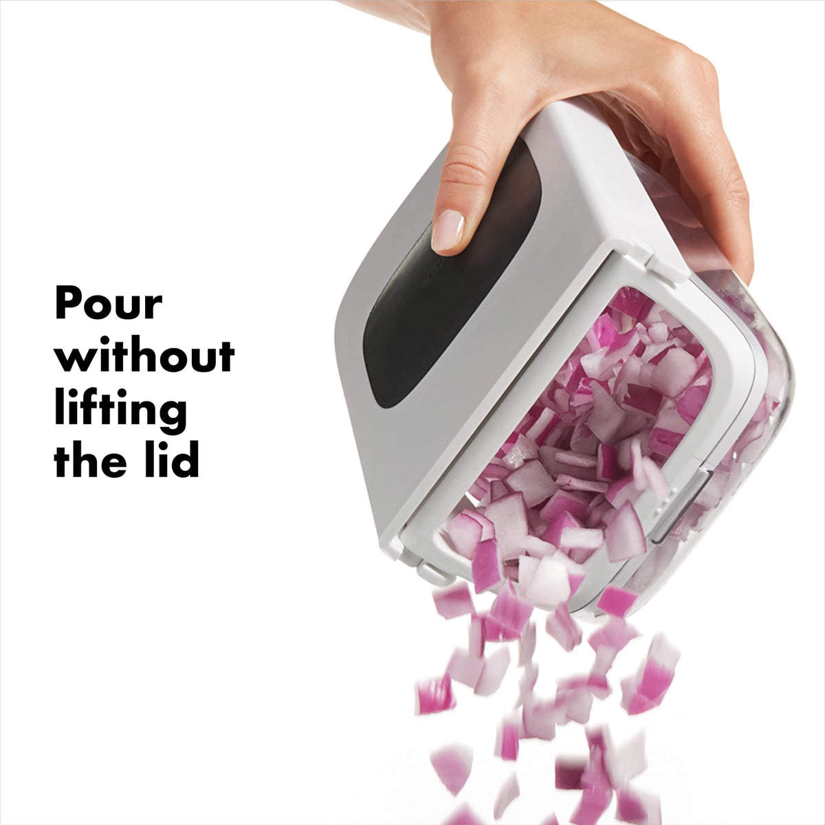 OXO Good Grips Vegetable Chopper with Pour Spout, 2.5 Cup - White - Photo 15