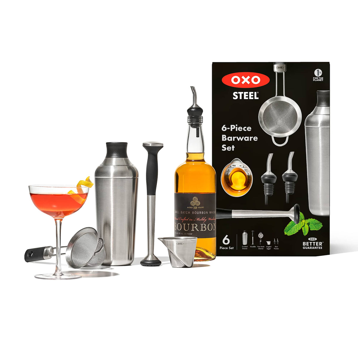 OXO Steel Cocktail Barware Set, 6 Pieces - Steel - Detail 6