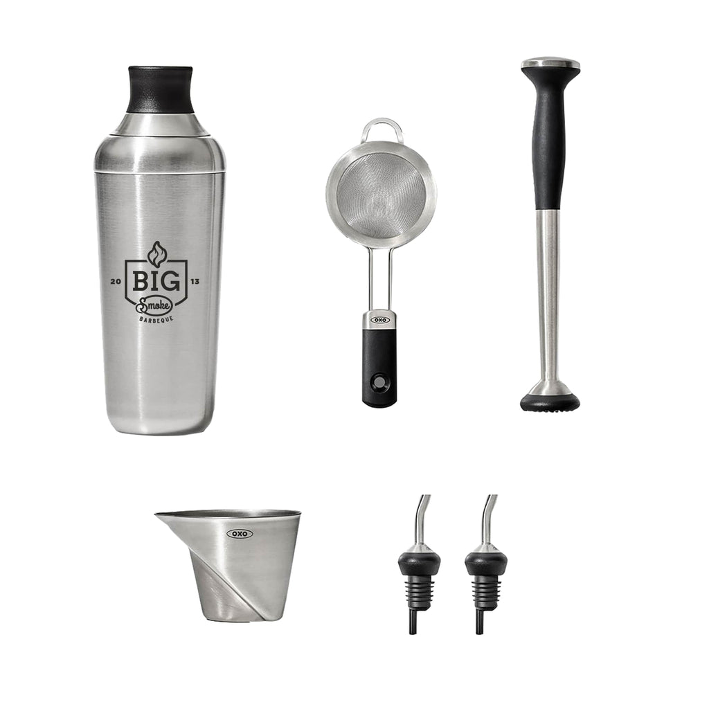 OXO Steel Cocktail Barware Set, 6 Pieces - Steel - Front