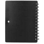 Pace Spiral Notebook with Pockets and Pen, 5 x 7 Inches - Black - Back