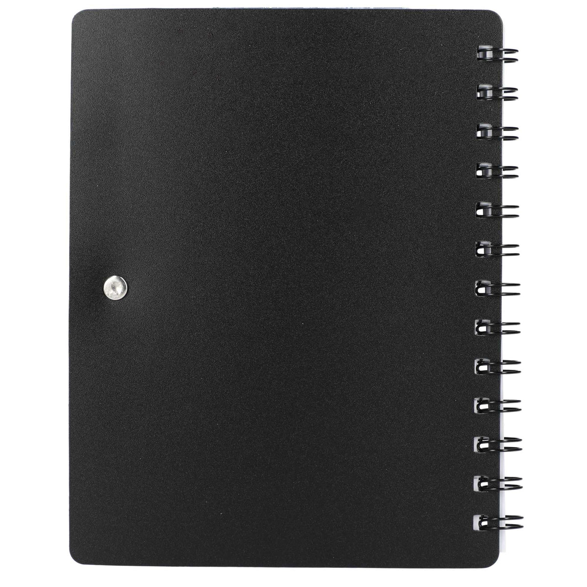 Pace Spiral Notebook with Pockets and Pen, 5 x 7 Inches - Black - Back