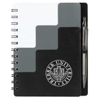 Pace Spiral Notebook with Pockets and Pen, 5 x 7 Inches - Black - Front