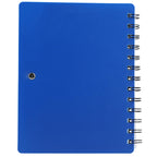 Pace Spiral Notebook with Pockets and Pen, 5 x 7 Inches - Blue - Back