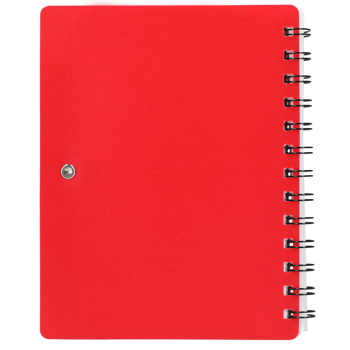 Pace Spiral Notebook with Pockets and Pen, 5 x 7 Inches - Red - Back
