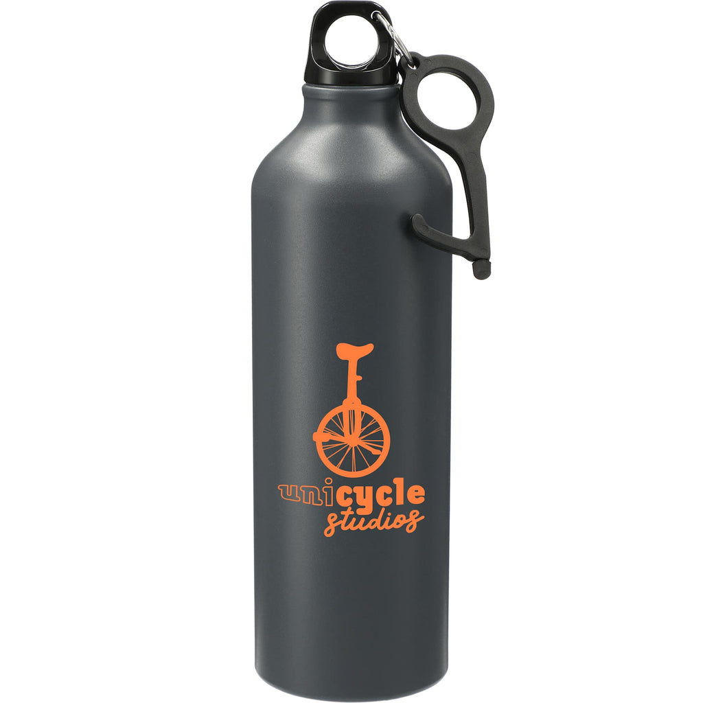 Pacific Aluminum Bottle with No-Contact Tool and Stylus, 26 oz - Gray - Front