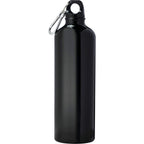 Pacific Aluminum Sports Bottle with Carabiner, 26 oz - Recycled Black - Back