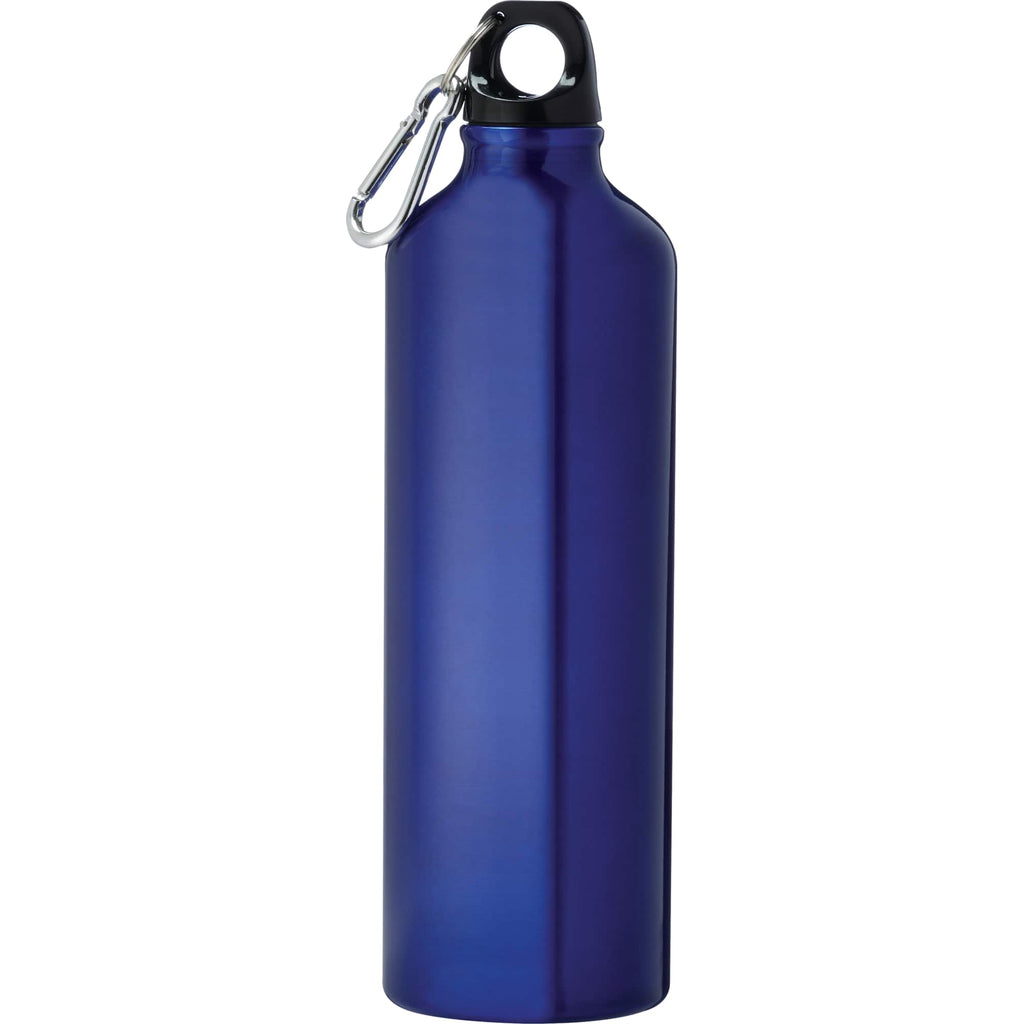 Pacific Aluminum Sports Bottle with Carabiner, 26 oz - Recycled Blue - Back