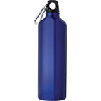 Pacific Aluminum Sports Bottle with Carabiner, 26 oz - Recycled Blue - Back