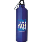 Pacific Aluminum Sports Bottle with Carabiner, 26 oz - Recycled Blue - Front