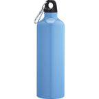 Pacific Aluminum Sports Bottle with Carabiner, 26 oz - Recycled Light Blue - Back