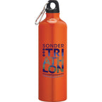 Pacific Aluminum Sports Bottle with Carabiner, 26 oz - Recycled Orange - Front