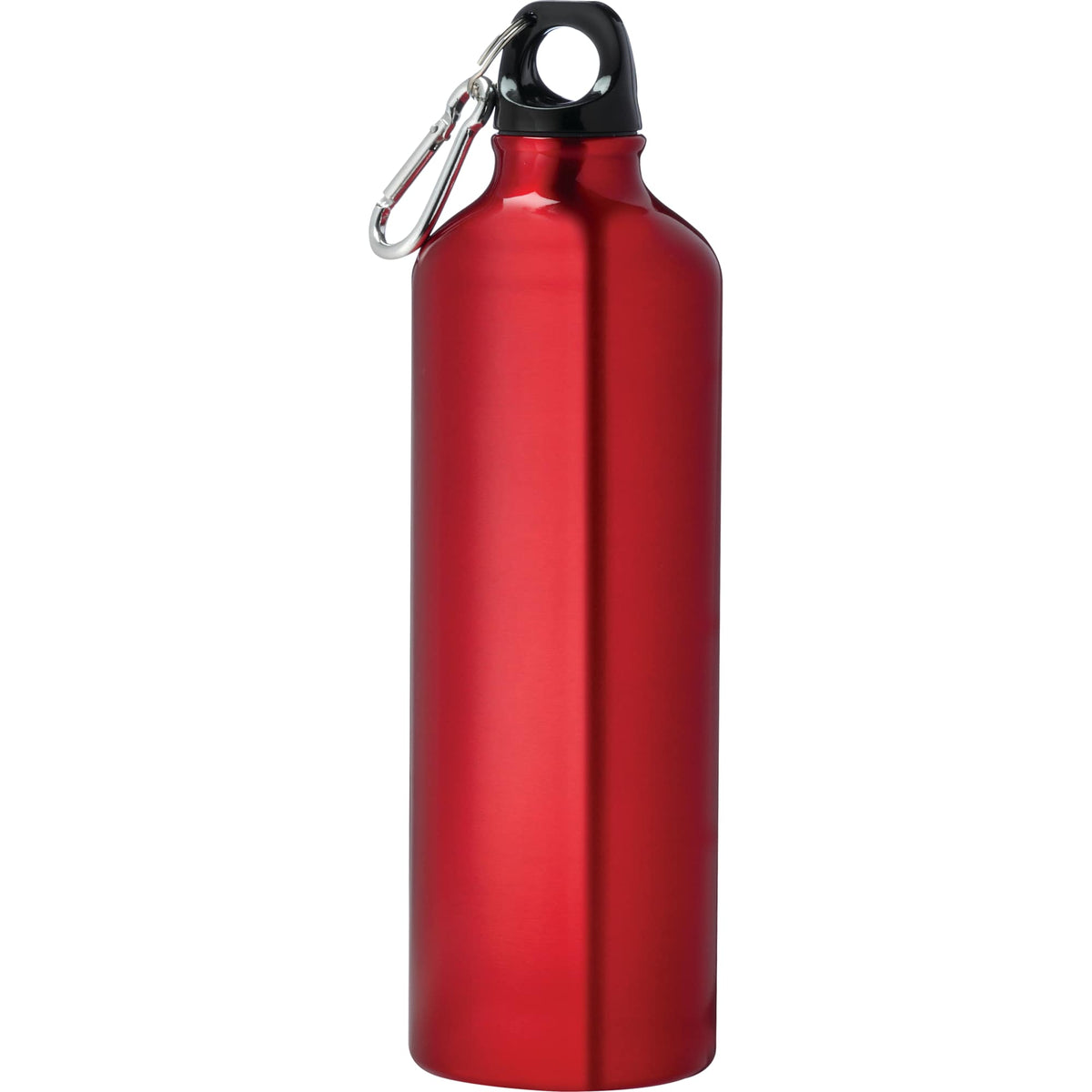 Pacific Aluminum Sports Bottle with Carabiner, 26 oz - Recycled Red - Back