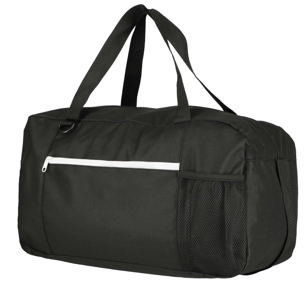 Pacific Sport Duffel Bag in Recycled Polyester - Black - Left Angle