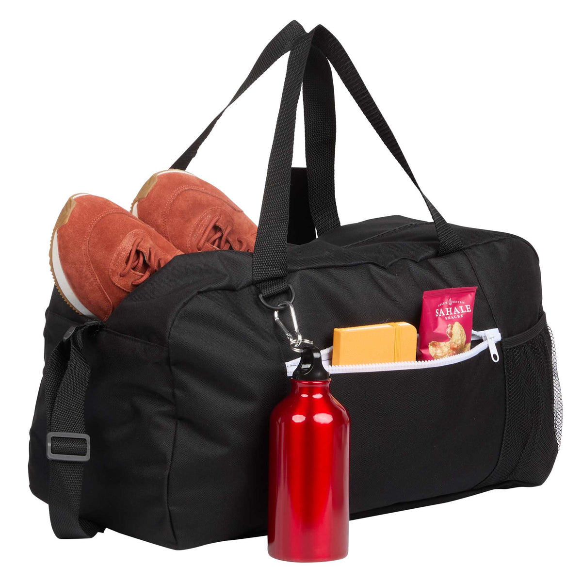 Pacific Sport Duffel Bag in Recycled Polyester - Black - Propped