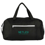 Pacific Sport Duffel Bag in Recycled Polyester Embroidery - Black - Front
